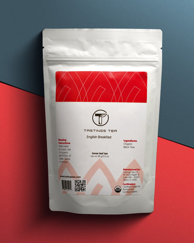 Tastings Tea English Breakfast - Loose Leaf | USDA Black Tea | Assam & Nilgiri | Morning Mindfulness